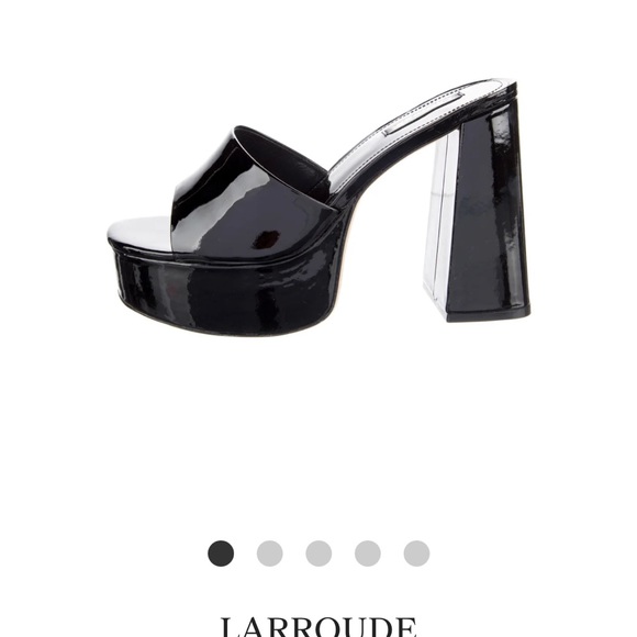 Larroude Dolly mule in soft patent black - Picture 2 of 5